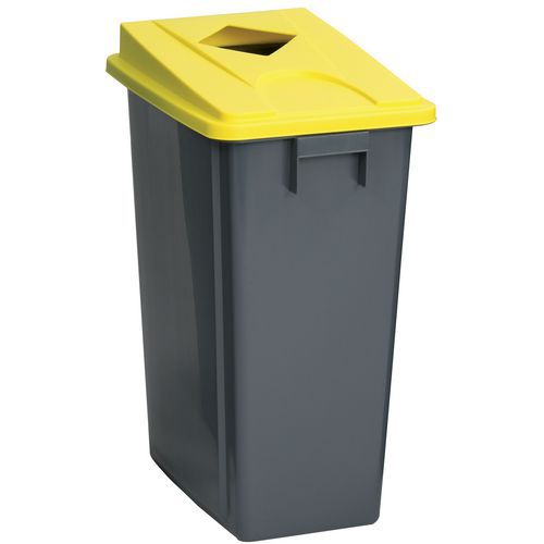 Poubelle De Tri Manutan 80l Couvercle Jaune Canette
