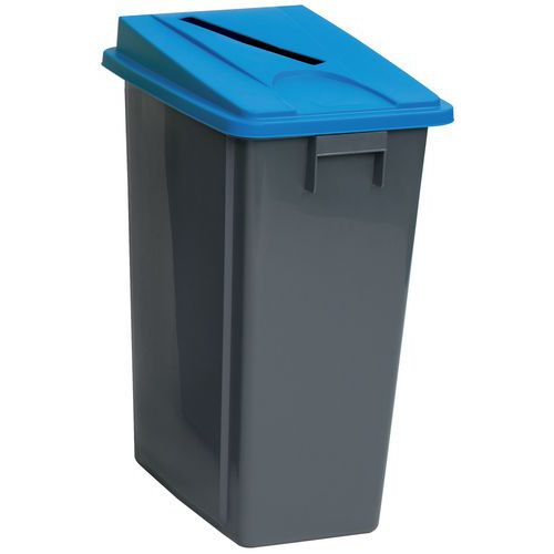 Poubelle De Tri Manutan 80l Couvercle Bleu Papier
