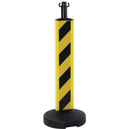 Poteau Haute Visibilité Noir/jaune 075m