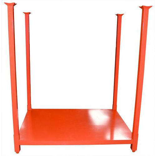 Rack Mobile Tube Ajouré + Tôle Avec 4 Chandelles De 1549 Mm