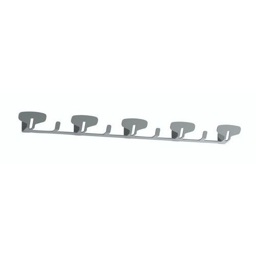 Portemanteau Mural 5 Patères L813 H60 P54 Mm Aluminium