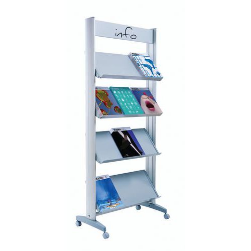 Présentoir Mobile Alu 12a4 12a4 L82.2 Metal