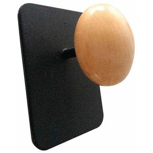 patère magnétique métal/bois - manutan - manutan.fr