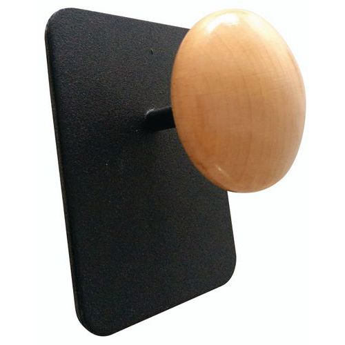 Patère Magnétique Métal/bois L8 H11 Cm Noir