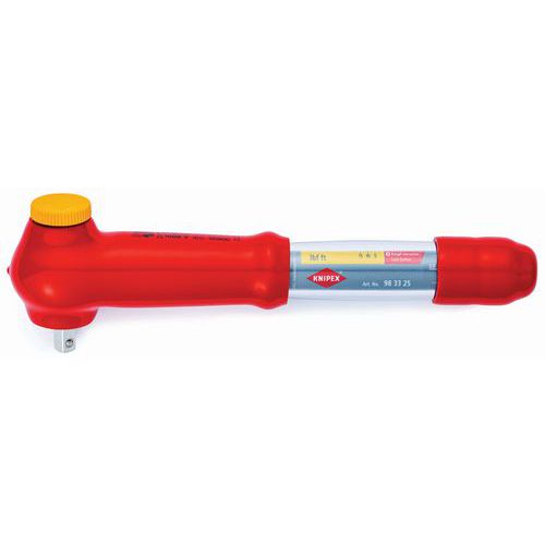 Clé Dynamométrique Réversible 290mm Isolée 1000v 5 à 25nm