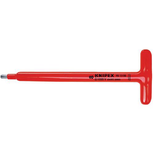 Clé Mâle Avec Poignée En T 8mm Longueur 250mm Isolée 1000v