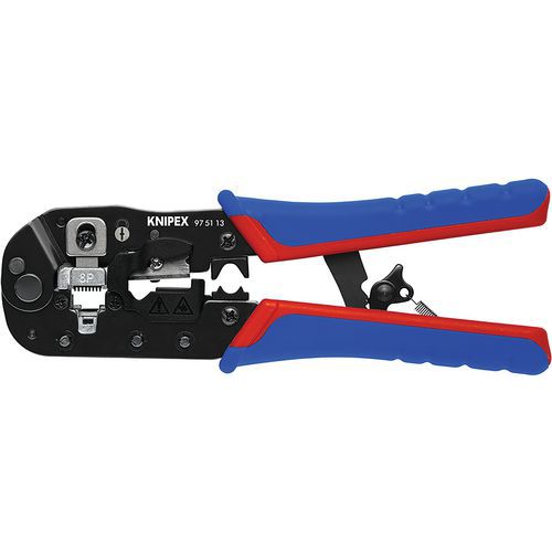 Pince à sertir fiches RJ45 blindées et non blindées (8 Pôles) - KNIPEX ...