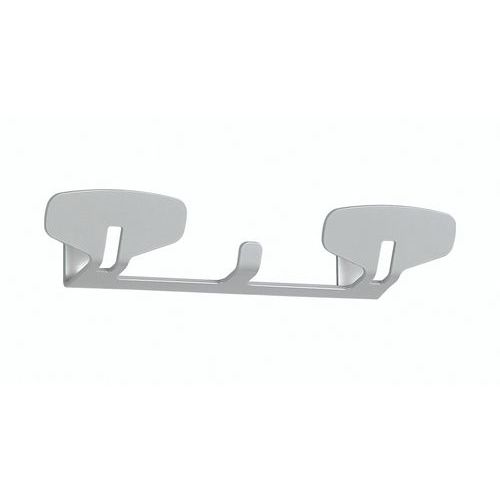 Portemanteau Mural 2 Patères L273 H60 P54 Mm Aluminium
