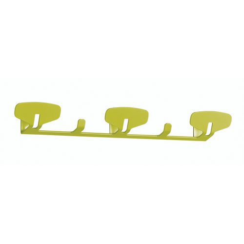 Portemanteau Mural 3 Patères L453 H60 P54 Mm Vert