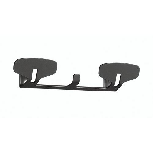 Portemanteau Mural 2 Patères L273 H60 P54 Mm Noir