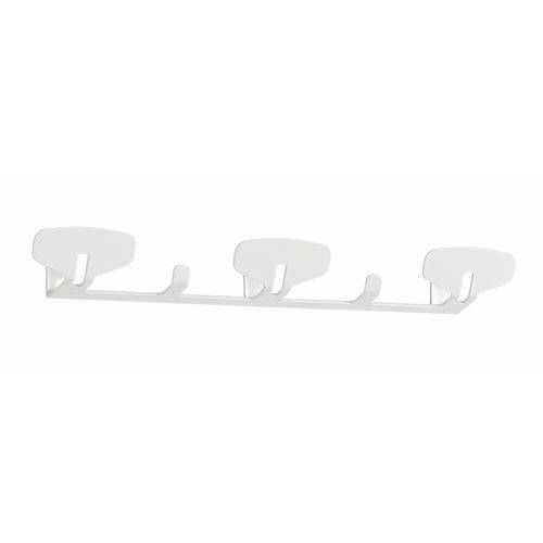 Portemanteau Mural 3 Patères L453 H60 P54 Mm Blanc