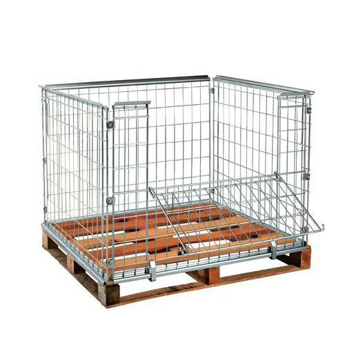 Rehausse-palette Pliante Fil D'acier 1200x800 + 1 Rabat