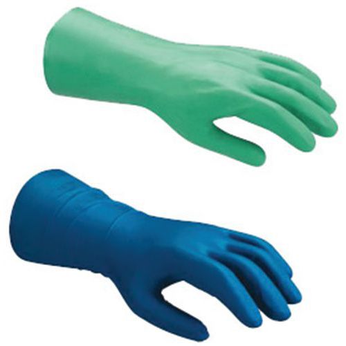 Gants De Travail En Nitrile Bleu Taille L - Lot De 12 Paires, Résistants Aux Produits Chimiques