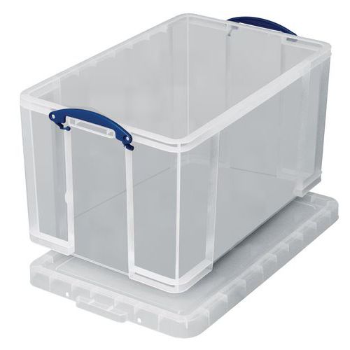Bac De Rangement Plastique + Couvercle 84l T Ransparent