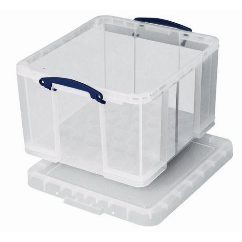 Bac De Rangement Plastique + Couvercle 42l T Ransparent
