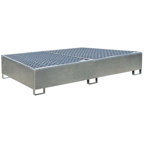 Sameto Technifil - Bac de rétention 2 GRV galvanisé 1050 L Acier - 8 Fûts - Charge 4000 kg - Recyclable