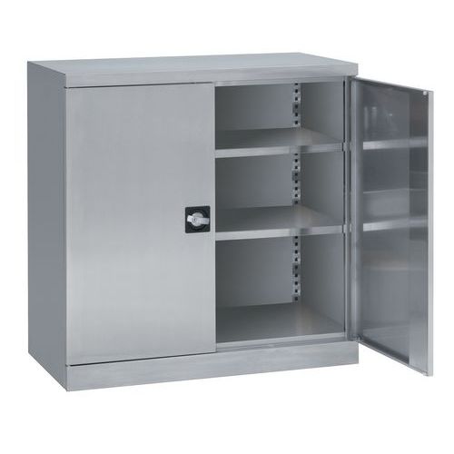 Armoire basse en inox 2 portes Manutan.fr