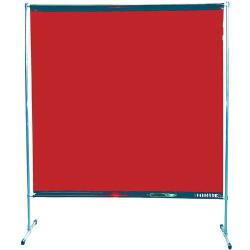 Cepro - Écran de soudage rideau tendu Orange 2000x2000mm - Norme EN 1598 - Protection anti-UV et infrarouge