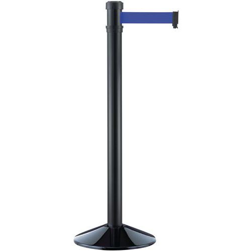 Poteau Noir À Sangle Bleu Aluminium