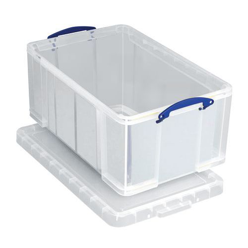 Bac De Rangement Plastique + Couvercle 64l T Ransparent