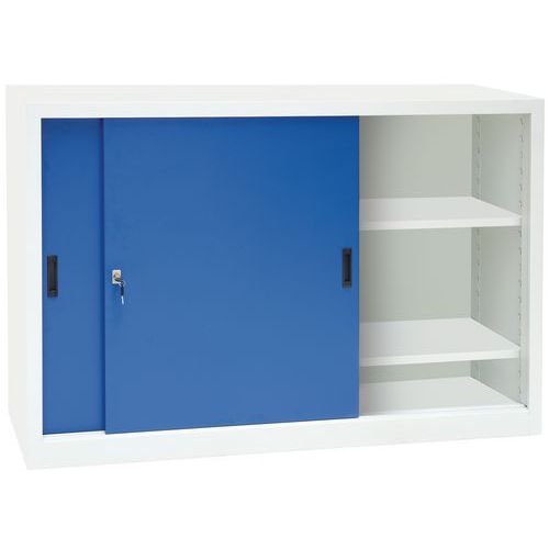 Armoire Mono P. Coulissantes Xh1000xp650 Mm Gris/bleu L1500