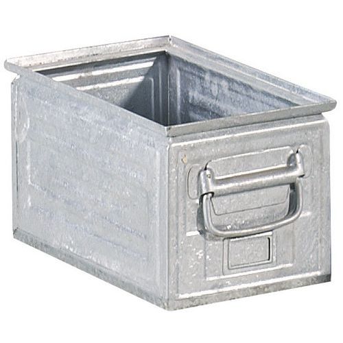 Bac de transport en acier 28 L - Gris - 500x300x200 mm - Robuste et Durable