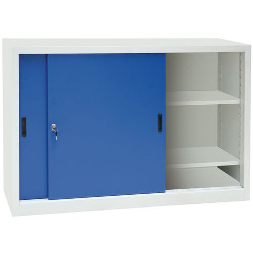 Armoire Mono P. Coulissantes Xh1000xp450 Mm Gris/bleu L1500