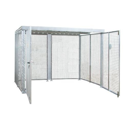 Bauer - Cabine de stockage pour 104 bouteilles de gaz - 2 portes - 3100x2100x2180 mm - Sécurité et conformité