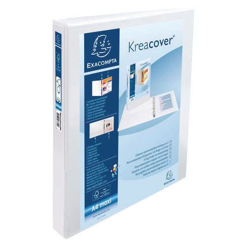 Classeur 4 Anneaux Kreacover Dos 30mm - Blanc