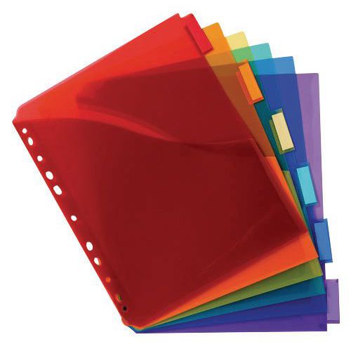 Intercalaires Pochette Pp 6p 25x30cm Assorti