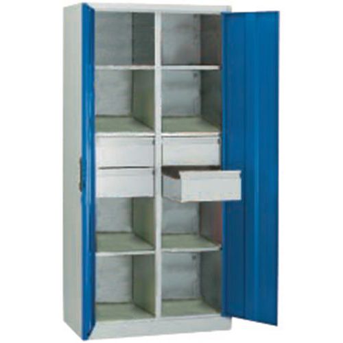 Armoire Hte 2 Ptes 4 Tir 6 Tab Lxpxh (mm) : 93 0x500x1950