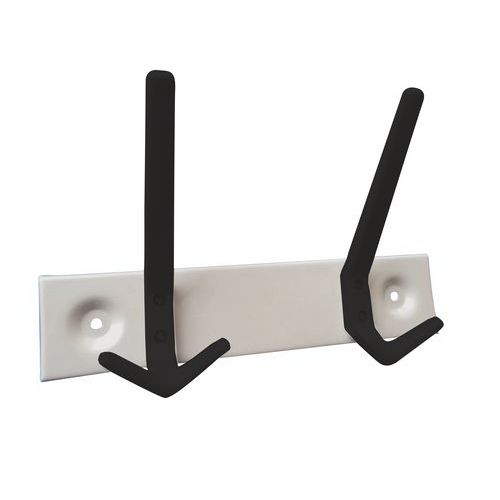 Portemanteau Mural Abs L28 H16 P11 Cm Gris/noir