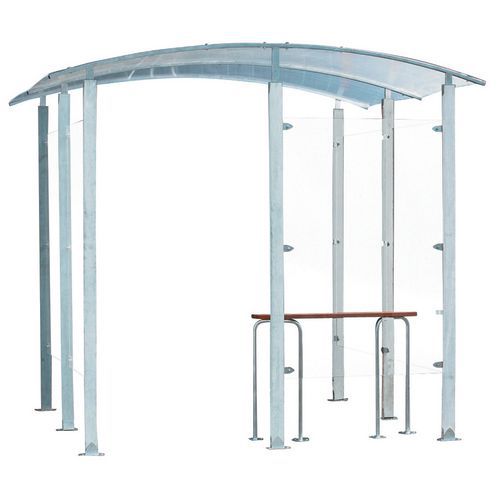 Abri Fumeur 4m² Contre Un Mur Version Metal Z Ingue + Banc