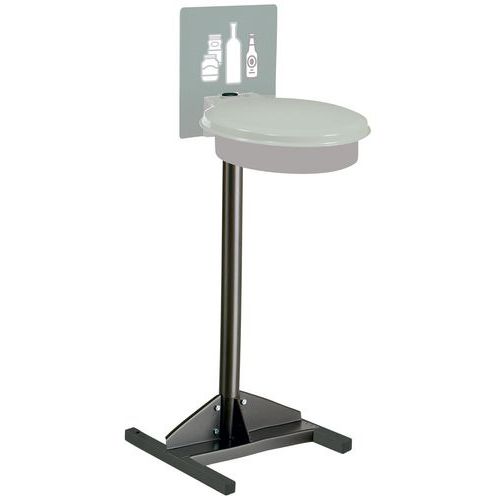 Poteau/socle Gris Manganese Fixation Au Sol Acier Poudre