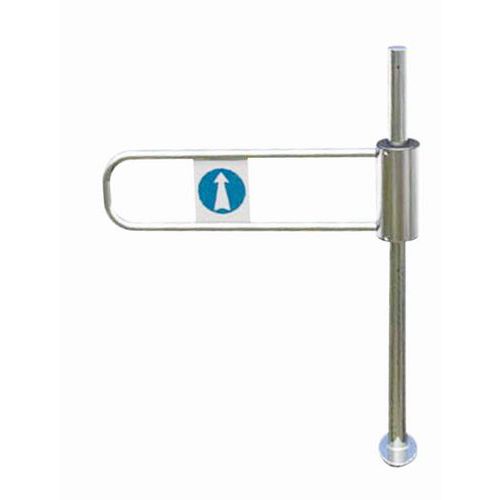 Rasec - Portillon mécanique droit simple - Acier chromé brillant - 680mm barre - 1060mm hauteur
