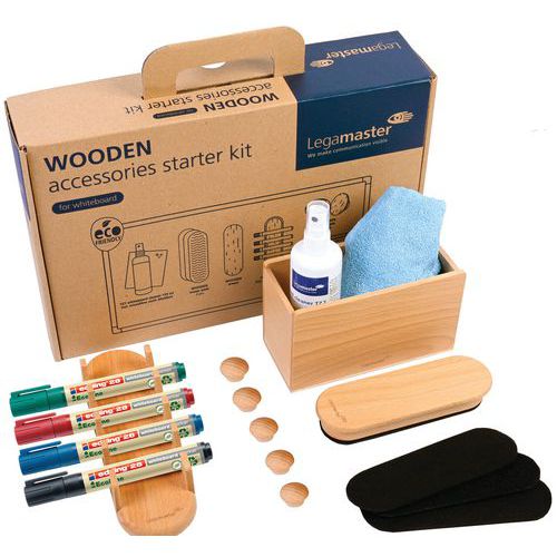 Whiteboard Board Accessory Set 17-pièces Wooden