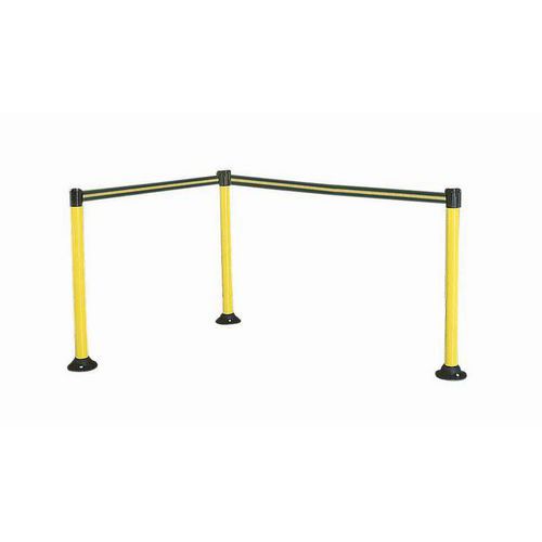 Poteau A Sangle Socle Fixe Tube Jaune San Gle Noire/jaune