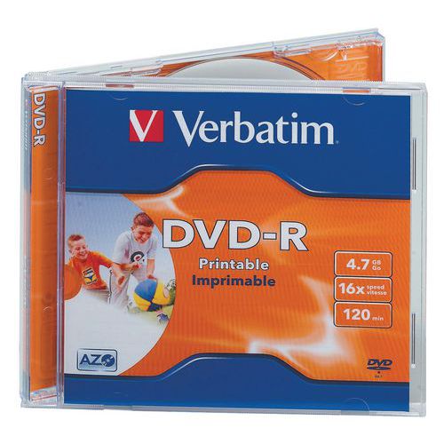 DVD-R imprimable 16X - Lot de 10 Verbatim DVD-R imprimable 16X - Lot de 10 Verbatim