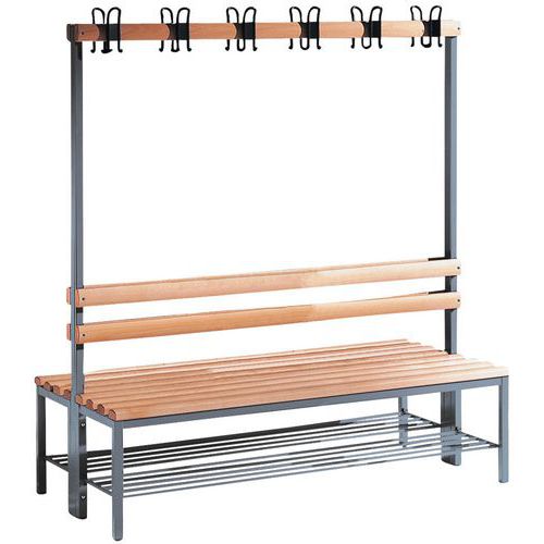 Combiné Banc Double Gardelux - 16 Patères