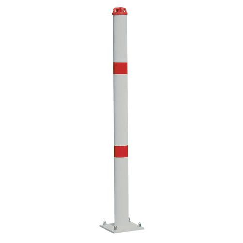 Poteau De Balisage Anneaux Rouge Et Blanc Mat.:aluminium