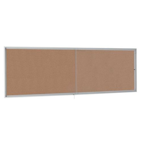 Vitrine D'affichage Pour Intérieur 68x160 Cm Fond Liège 18 Feuilles