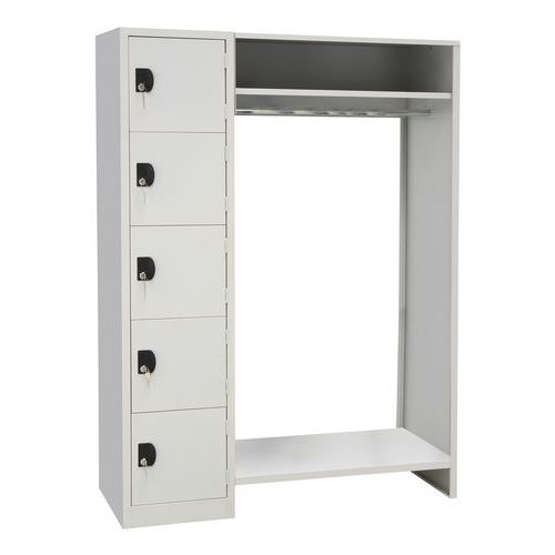 Penderie 5 Cases Gris/gris L900mm