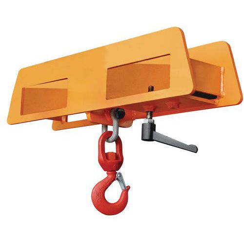 Bauer - Patin de fourche double pour gerbeur - Orange - 1500 kg - Acier peint - 21 kg
