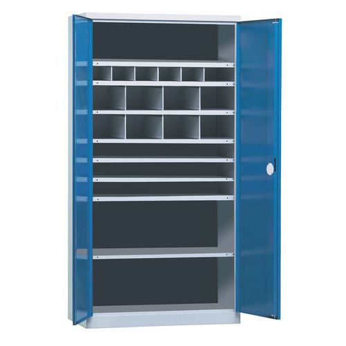 Armoire D'atelier Bleue Hxp=1950x440mm 14 Cases