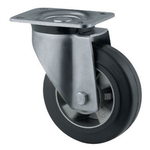 Roue Pivotante Caoutchouc Force:200 Kg H Ht:128 Mm