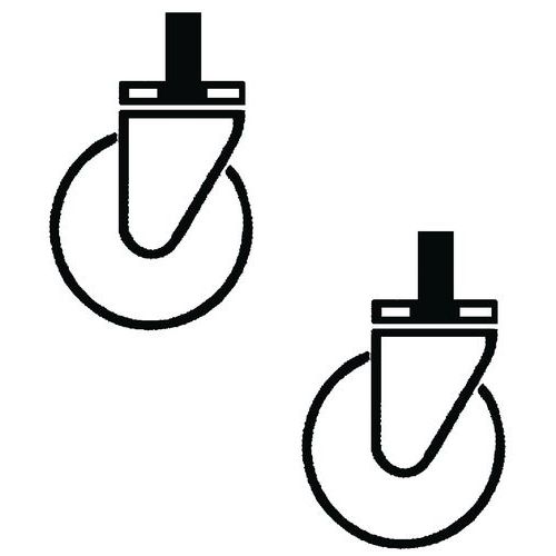 Jeu De 4 Roulettes Dont 2 Avec Frein