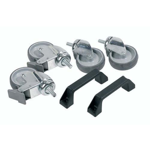 Lot De 2 Poignées Et 4 Roues Dont 2 Avec Frein