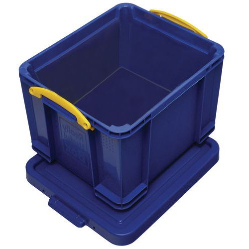 Bac De Rangement Plastique + Couvercle 35l B Leu