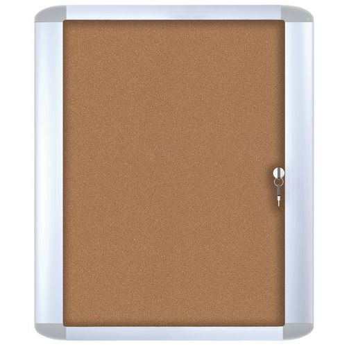 Vitrine D'affichage Intérieur Alu 4f Fond Liège