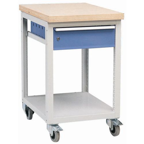 Desserte D'atelier Mobile 1 Tab.inf+1 Tir Oir